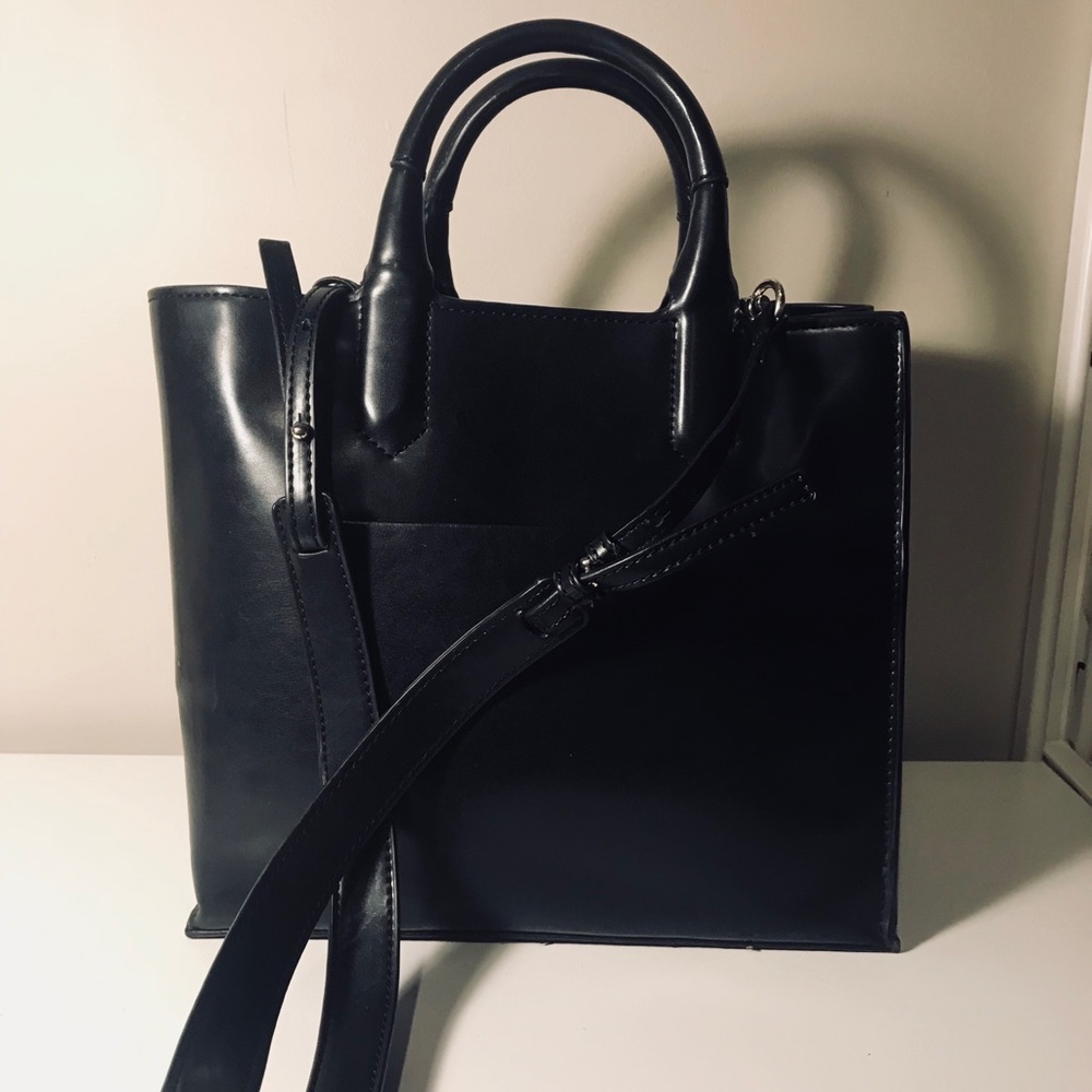 Zara Black Bag suede inside